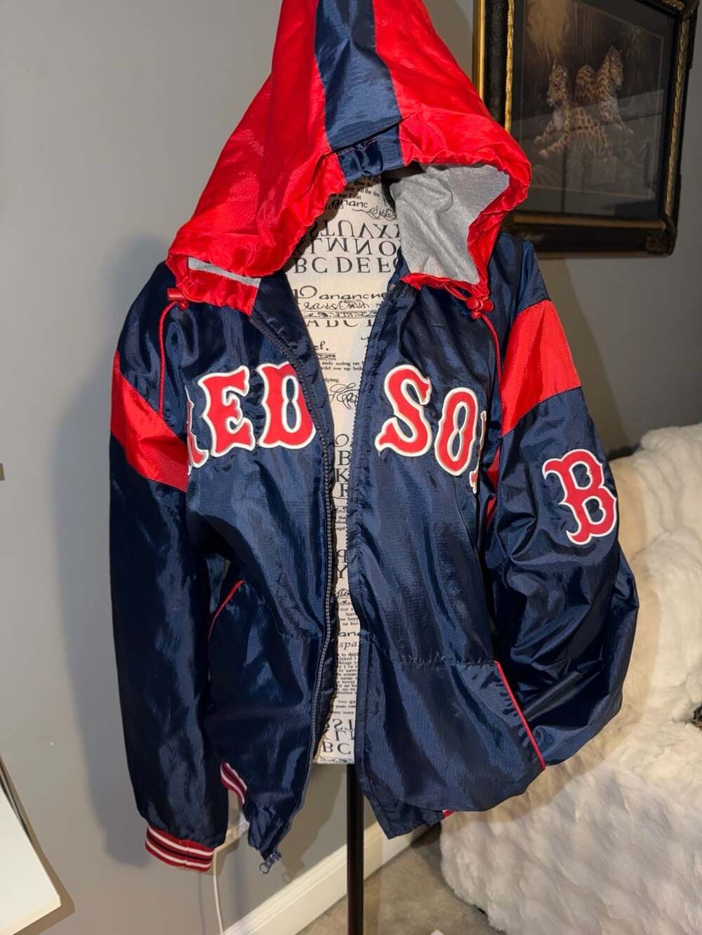 G-III Sports Boston Red Sox Hooded Full-Zip Windbreaker Jacket Size M